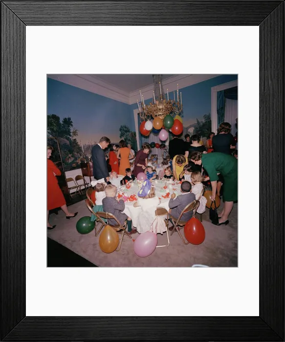Framed Print : Birthday party for Caroline Kennedy and John F Framed Print : Birthday party for Caroline Kennedy and John F