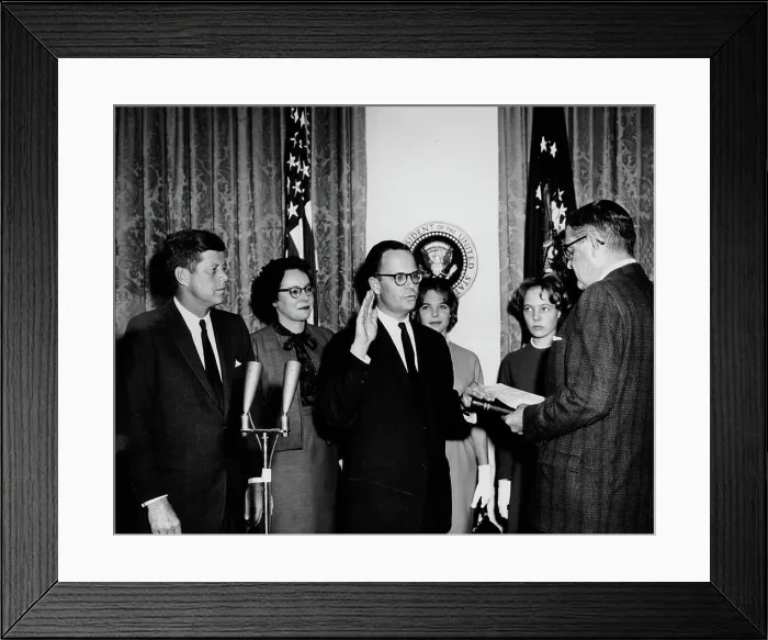 Framed Print : Swearing-in ceremony, Francis Keppel Framed Print : Swearing-in ceremony, Francis Keppel