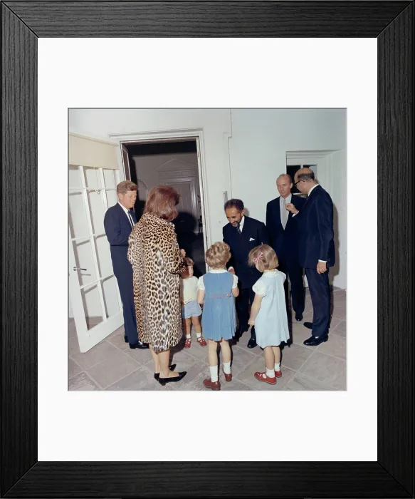 Framed Print : Meeting with Haile Selassie I, Emperor of Ethiopia Framed Print : Meeting with Haile Selassie I, Emperor of Ethiopia