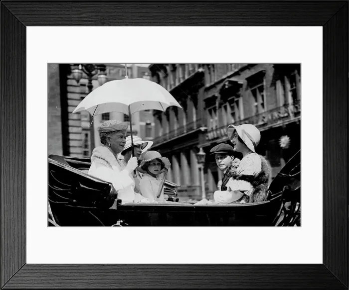 Framed Print : Duchess of York and Members of the Royal Family -- Left to Right: Queen Mary