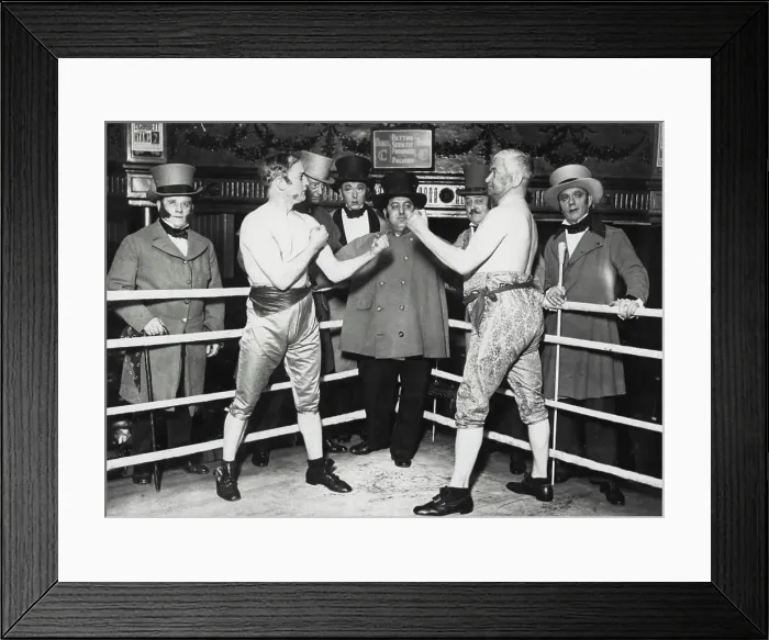 Framed Print : Prize-Fighting as it was in 1960 and Boxing as it is Expected to be in 1980 - Pat O'keefe (right) with Bill Knight Framed Print : Prize-Fighting as it was in 1960 and Boxing as it is Expected to be in 1980 - Pat O'keefe (right) with Bill Knight