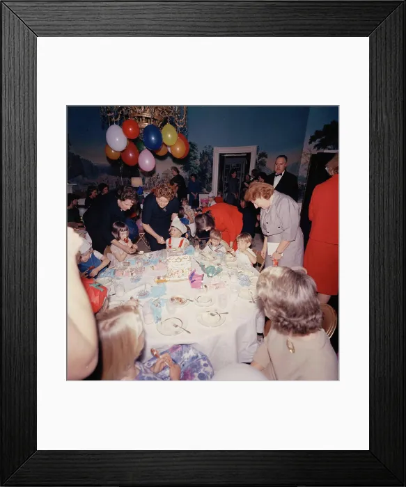 Framed Print : Birthday party for Caroline Kennedy and John F Framed Print : Birthday party for Caroline Kennedy and John F