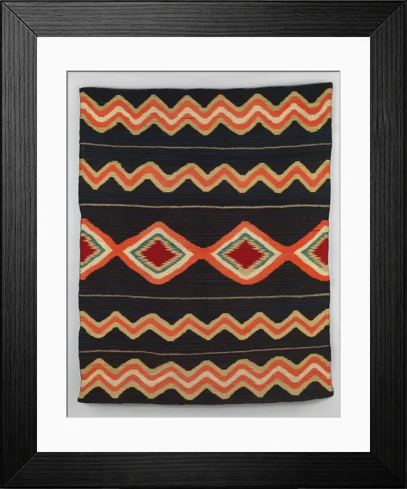 Framed Print : Wearing Blanket 1865-75 Navajo Framed Print : Wearing Blanket 1865-75 Navajo