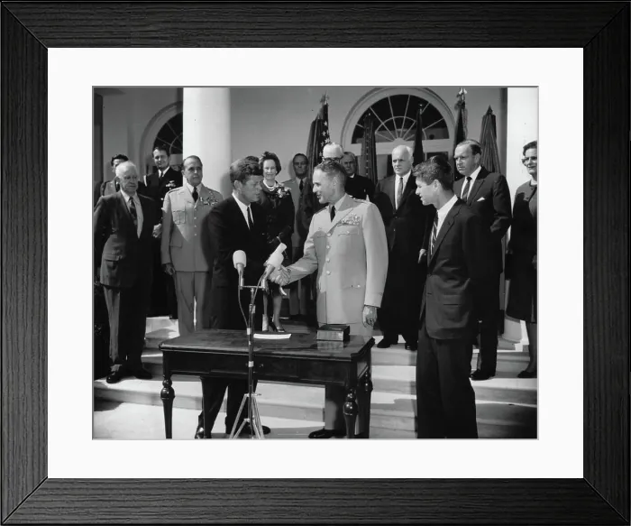 Framed Print : Swearing-in ceremony, Gen. Maxwell Taylor
