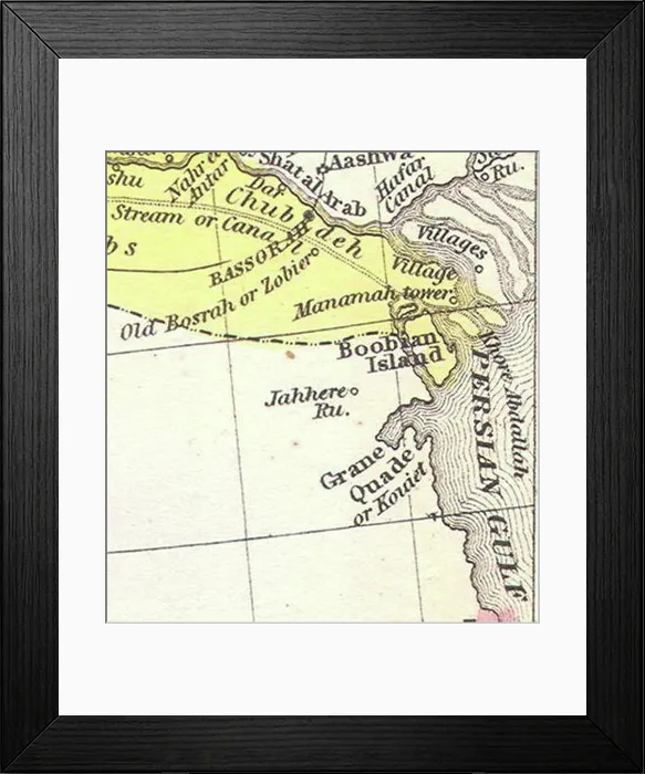 Framed Print : 1850 Mitchell - Mitchell Map of Turkey in Asia