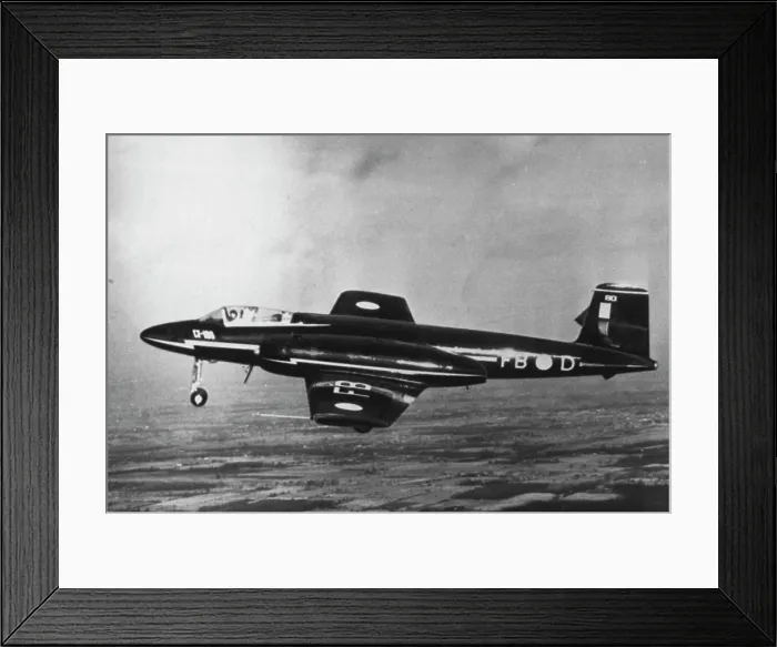 Framed Print : New Canadian Jet Fighter Takes To The Air -- The twin-jet Avro CF-100