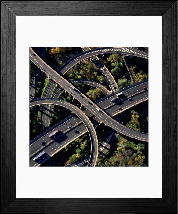 Framed Print : UK, West Midlands, Birmingham, Gravelly Hill Interchange Framed Print : UK, West Midlands, Birmingham, Gravelly Hill Interchange
