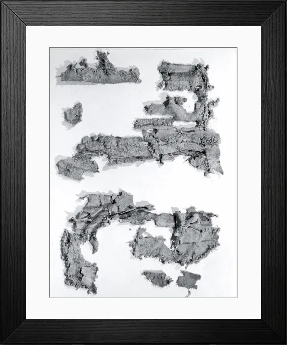 Framed Print : Textile fragment ca. 6th century A Framed Print : Textile fragment ca. 6th century A