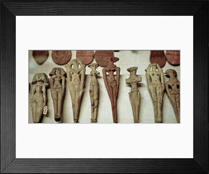 Framed Print : Stylized female figurines, Cairo Museum Framed Print : Stylized female figurines, Cairo Museum