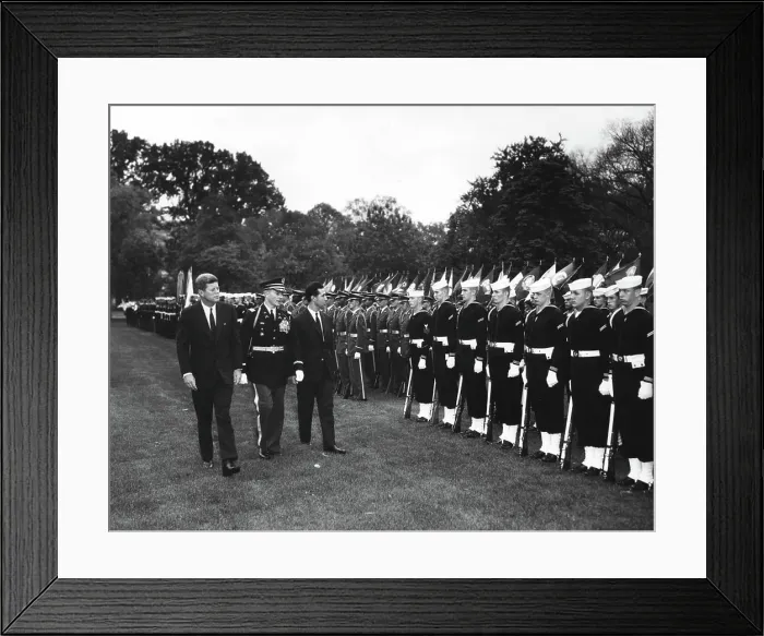 Framed Print : Arrival ceremony for Ahmed Ben Bella