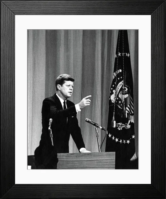 Framed Print : Press Conference, State Department Auditorium Framed Print : Press Conference, State Department Auditorium