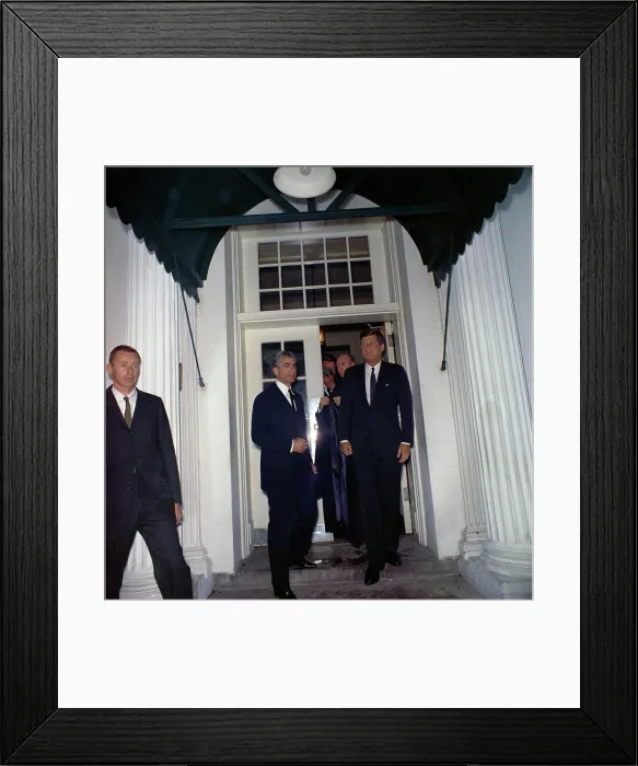 Framed Print : Meeting with the Shah of Iran, Mohammad Reza Shah Pahlavi