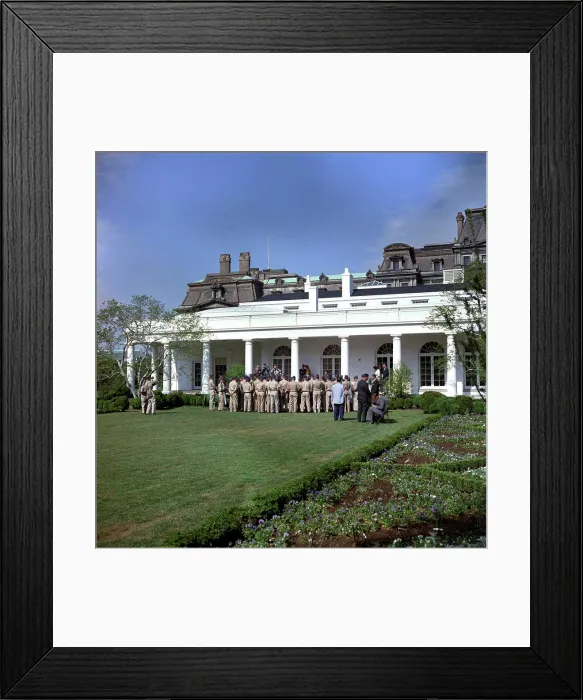 Framed Print : Visit of Civil Air Patrol cadets, 9:50AM