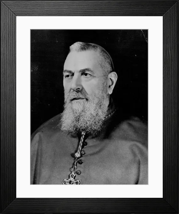 Framed Print : Cardinal Tisserant, Cardinal Bishop Of Ostia - Eugene Tisserant was created Cardinal in 1936; he was born in Nancy