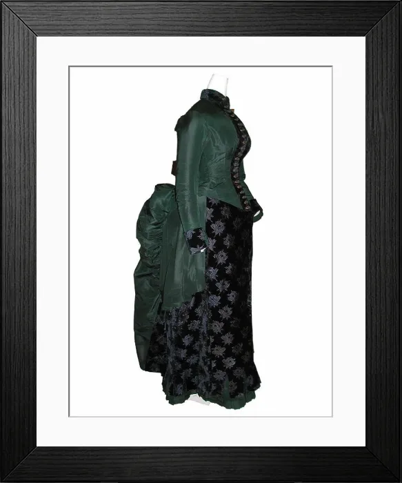 Framed Print : Walking dress ca. 1883 American or European The bustle was at its greatest extension by 1885 Framed Print : Walking dress ca. 1883 American or European The bustle was at its greatest extension by 1885