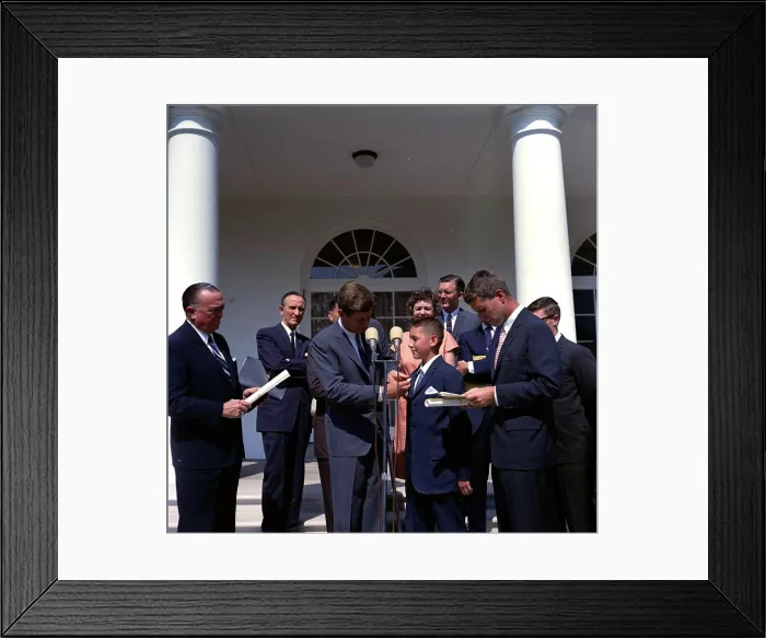 Framed Print : Presentation of the Young American Medals to Gerald L Framed Print : Presentation of the Young American Medals to Gerald L
