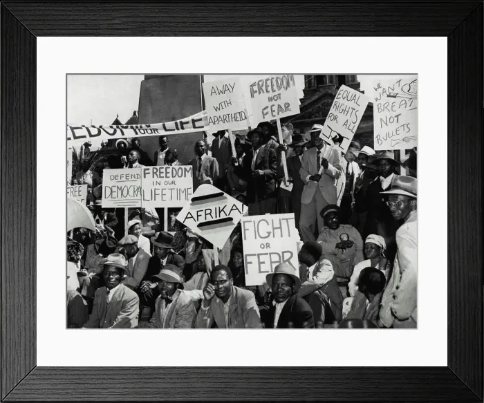 Framed Print : Peoples Protest in Cape Town.Photo Shows Framed Print : Peoples Protest in Cape Town.Photo Shows