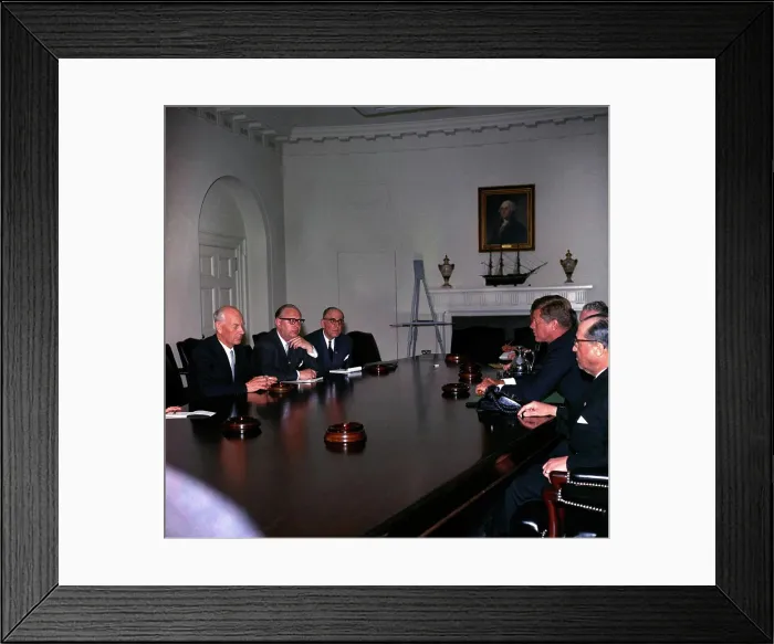 Framed Print : Meeting with Einar Gerhardsen, Prime Minister of Norway Framed Print : Meeting with Einar Gerhardsen, Prime Minister of Norway