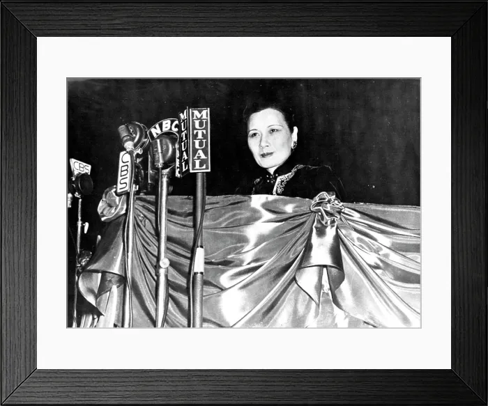 Framed Print : Madame Chiang Kai-Shek Addresses The American People -- Madame Chiang Kai-Shek Framed Print : Madame Chiang Kai-Shek Addresses The American People -- Madame Chiang Kai-Shek