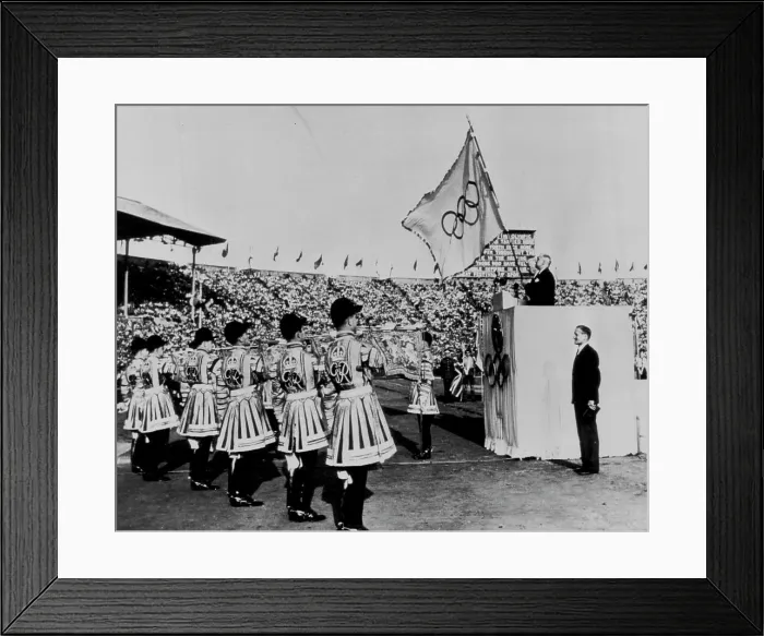 Framed Print : The XIV Olympiad Closed -- Sir Frederick Wells Framed Print : The XIV Olympiad Closed -- Sir Frederick Wells