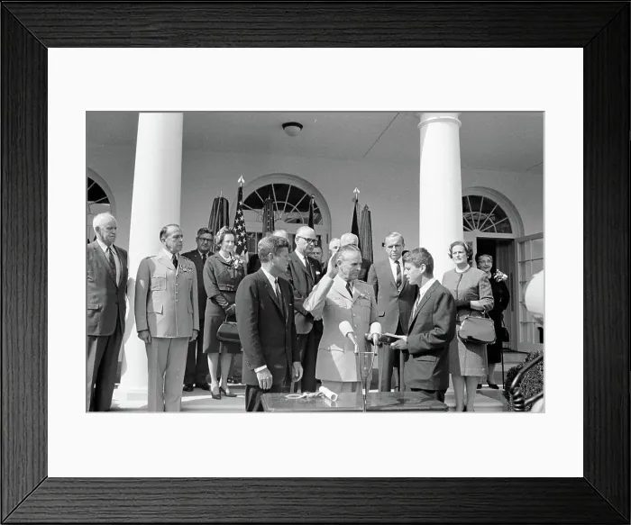 Framed Print : Swearing-in ceremony, Gen. Maxwell Taylor