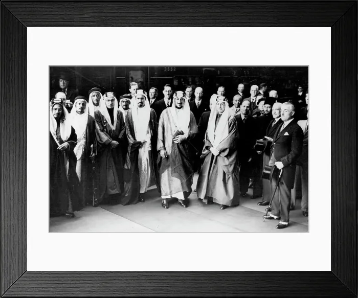 Framed Print : Crown Prince of Saudi Arabia Arrives -- Amir Saud and his younger brother Framed Print : Crown Prince of Saudi Arabia Arrives -- Amir Saud and his younger brother
