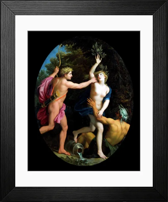 Framed Print : Painting of Apollo and Daphne painted by RenÈ-Antoine Houasse (1645ñ1710) French painter. Dated 17th Century Framed Print : Painting of Apollo and Daphne painted by RenÈ-Antoine Houasse (1645ñ1710) French painter. Dated 17th Century