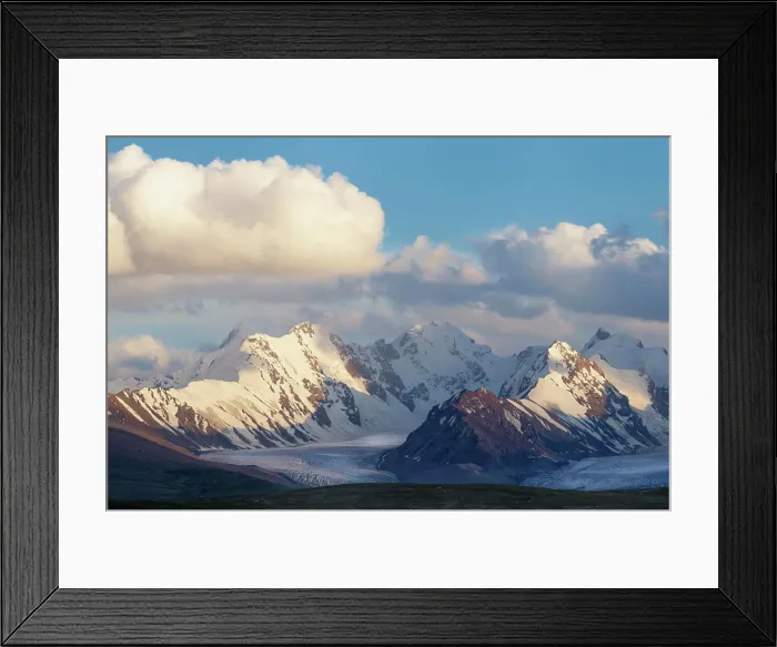 Framed Print : Kizil-Asker glacier, Kakshaal Too in the Tian Shan mountain range near the Chinese border