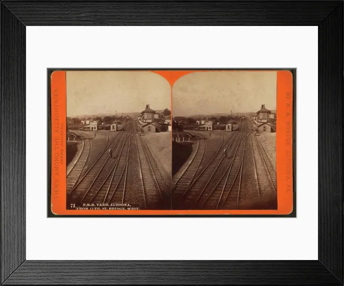 Framed Print : P. R. R. Yard, Altoona, from 17th St