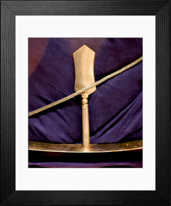 Framed Print : The khanda is an Indian double-edge straight sword