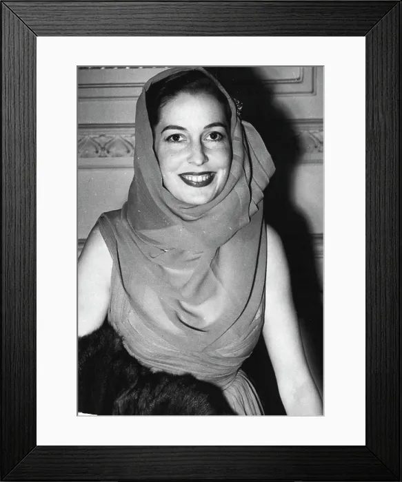 Framed Print : Valerie Hobson Goes Arabian - Film star Valerie Hobson favoured this Arabian style swatched head-dress which was Framed Print : Valerie Hobson Goes Arabian - Film star Valerie Hobson favoured this Arabian style swatched head-dress which was