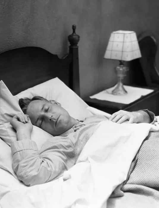 Framed Print : 1930S Man Sleeping Asleep In Bedroom Framed Print : 1930S Man Sleeping Asleep In Bedroom