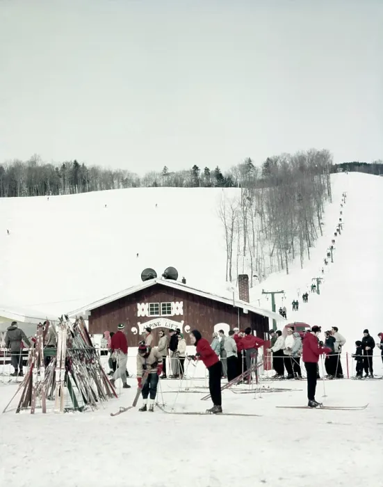 Framed Print : 1950S Skiers At Alpine Lift Mount Mt Mansfield Vermont Framed Print : 1950S Skiers At Alpine Lift Mount Mt Mansfield Vermont