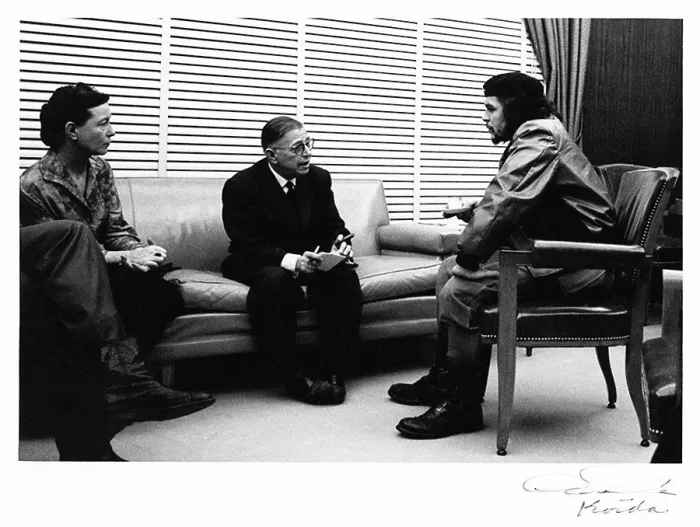 Framed Print : In 1960, Jean-Paul Sartre and Simone de Beauvoir visited Cuba during