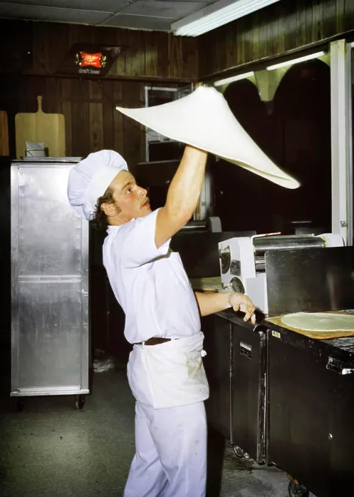 Framed Print : 1970s MAN A PIZZA MAKER THROWING SPINNING TOSSING DOUGH INTO THE AIR Framed Print : 1970s MAN A PIZZA MAKER THROWING SPINNING TOSSING DOUGH INTO THE AIR