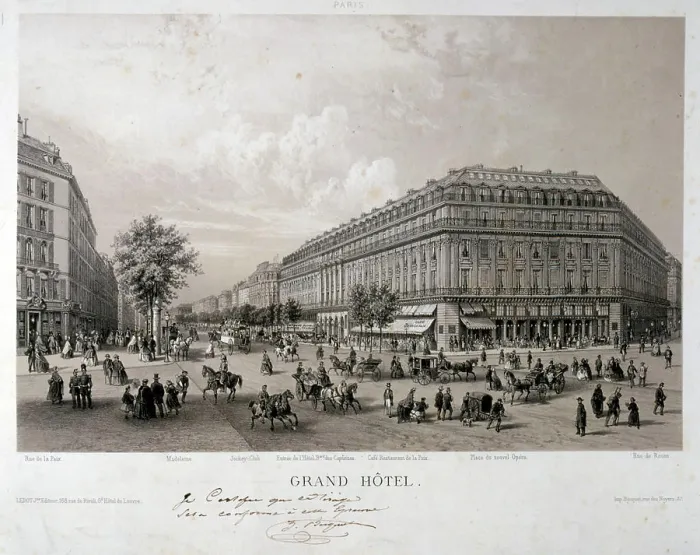 Framed Print : 19th century view of the Grand Hotel Framed Print : 19th century view of the Grand Hotel