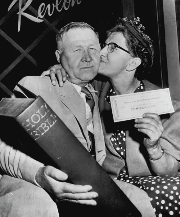 Framed Print : For $32, 000 She Does The Kissing - While her husband Framed Print : For $32, 000 She Does The Kissing - While her husband