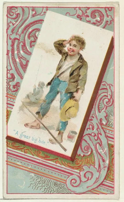Framed Print : 'A great big bite, ' from the Terrors of America set (N136) issued by Duke Sons & Co Framed Print : 'A great big bite, ' from the Terrors of America set (N136) issued by Duke Sons & Co