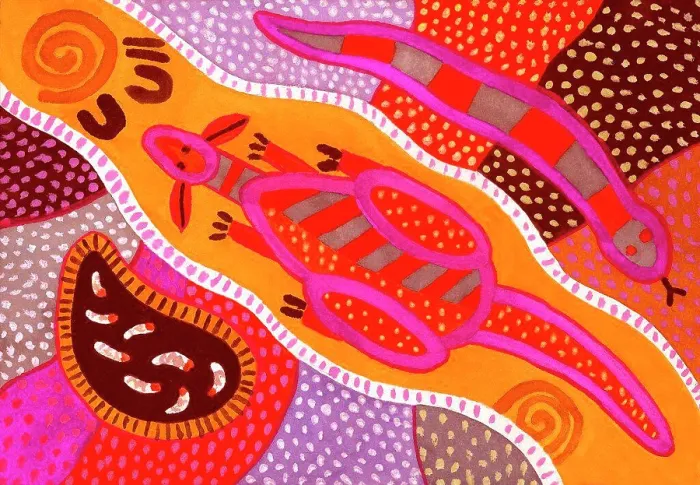 Framed Print : Aboriginal Painting John Newcomb, Watercolor, 2005 Framed Print : Aboriginal Painting John Newcomb, Watercolor, 2005