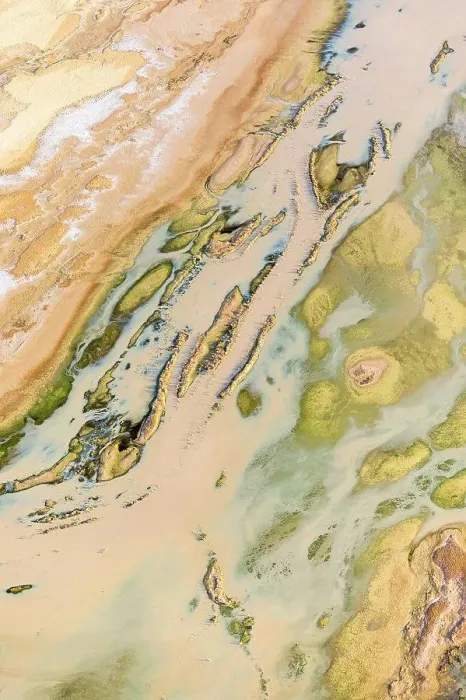 Framed Print : Abstract nature aerial view of Kati Thanda, Lake Eyre arid desert in Australia Framed Print : Abstract nature aerial view of Kati Thanda, Lake Eyre arid desert in Australia