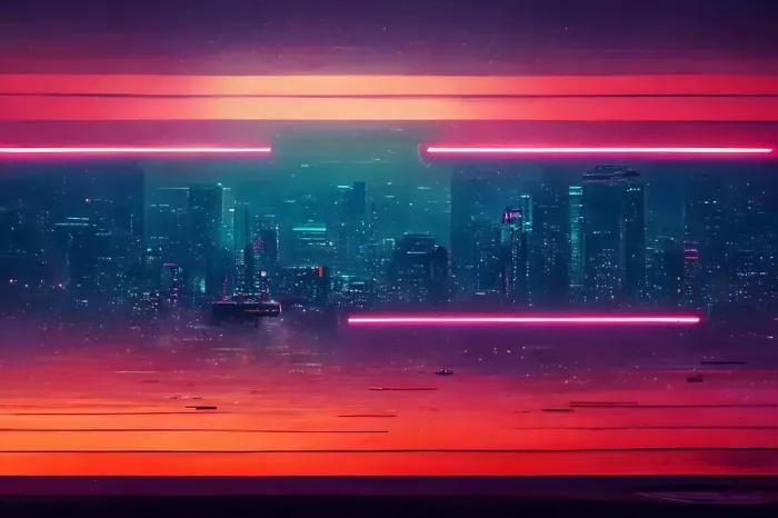 Framed Print : abstract synthwave neon night background, neural network generated art Framed Print : abstract synthwave neon night background, neural network generated art