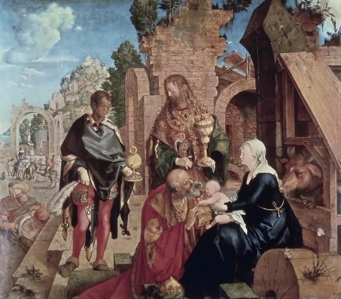 Framed Print : Adoration of the Magi 1504 Albrecht Durer (1471-1528 / German) Oil on Wood Panel Galleria degli Uffizi, Florence, Italy Framed Print : Adoration of the Magi 1504 Albrecht Durer (1471-1528 / German) Oil on Wood Panel Galleria degli Uffizi, Florence, Italy