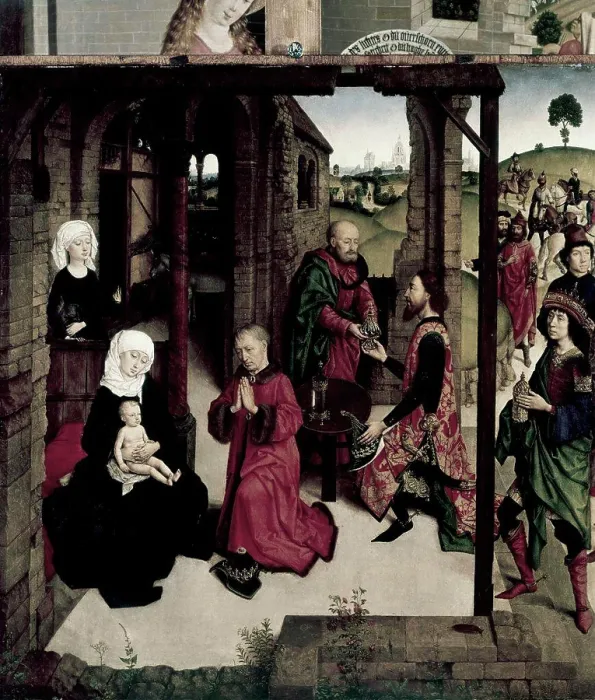 Framed Print : Adoration of the Magi C.1462 Dieric Bouts the Elder (ca.1415-1475 Netherlandish) Alte Pinakothek, Munich, Germany Framed Print : Adoration of the Magi C.1462 Dieric Bouts the Elder (ca.1415-1475 Netherlandish) Alte Pinakothek, Munich, Germany