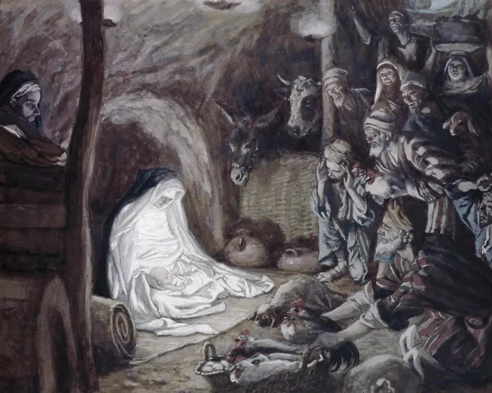 Framed Print : Adoration of the Shepherds James Tissot (1836-1902 French)