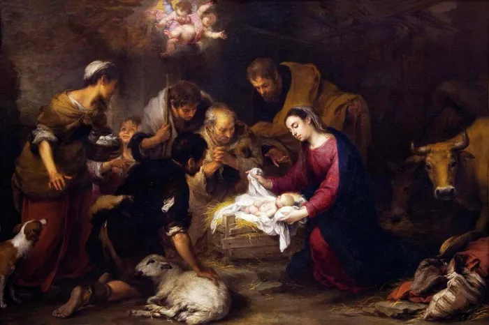 Framed Print : Adoration of the Shepherds by Murillo, 1660, Wallace Collection, London, United Kingdom Framed Print : Adoration of the Shepherds by Murillo, 1660, Wallace Collection, London, United Kingdom