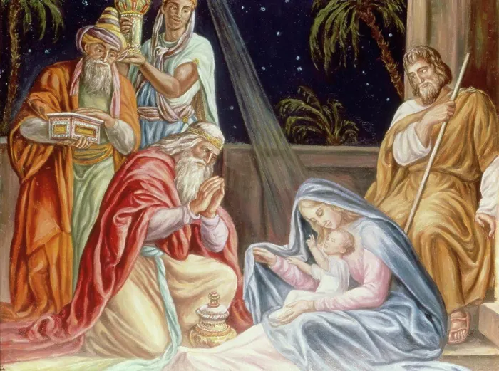 Framed Print : Adoration of the Wise Men Julius Schnorr von Carolsfeld (1794-1872 German)