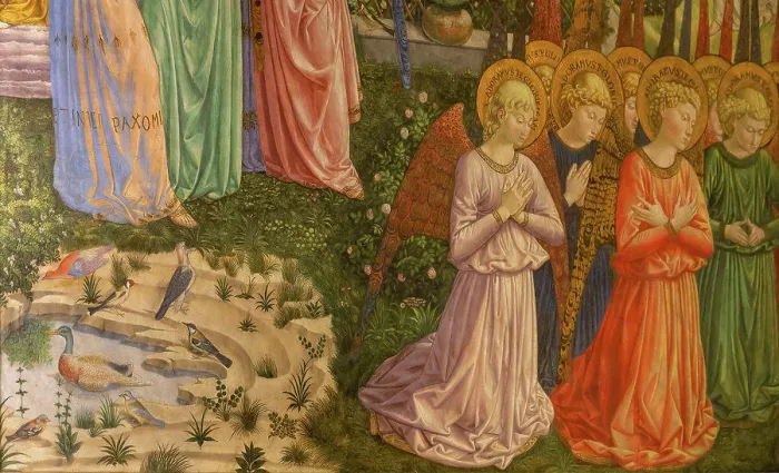 Framed Print : Adoring Angels, detail, West Wall Framed Print : Adoring Angels, detail, West Wall