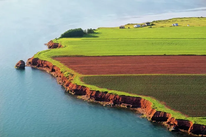 Framed Print : Aerial of Argyle Shore, Prince Edward Island, Canada