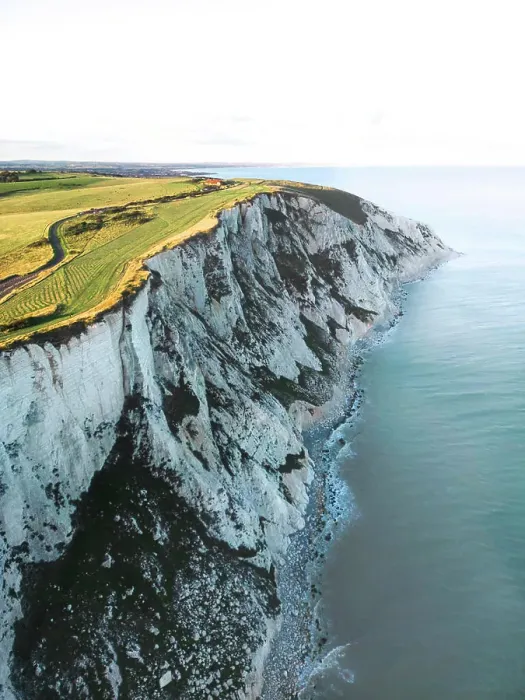 Framed Print : Aerial drone view of the Seven Sisters Cliffs National Park during sunset in the Eastbourne, England, United Kingdom Framed Print : Aerial drone view of the Seven Sisters Cliffs National Park during sunset in the Eastbourne, England, United Kingdom