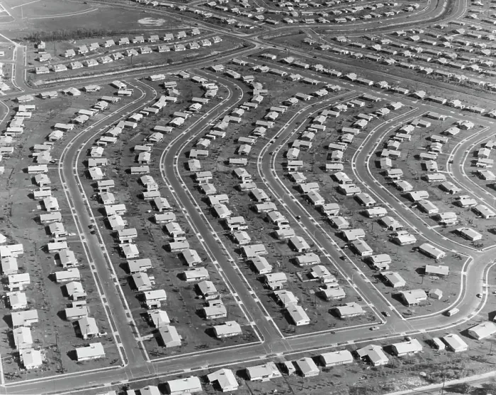 Framed Print : Aerial view of buildings in a city, Levittown, Pennsylvania, USA Framed Print : Aerial view of buildings in a city, Levittown, Pennsylvania, USA